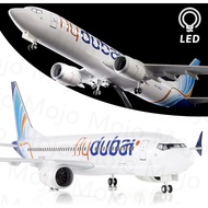 1:85 47cm Fly Dubai  B737 Large Aircraft Model Diecast Metal Airplane Toy with Stand Premium Collect
