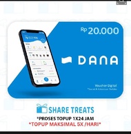 Voucher Digital Dana Rp 20.000 - Proses Topup 1x24 Jam - Topup Maksimal 5x/Hari
