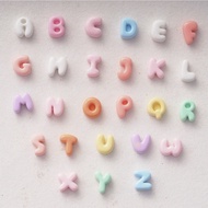 Mini Opaque Letter Charm for Small Landscape Decoration, Handmade Case, Water Bottle, Helmet, Hairpi