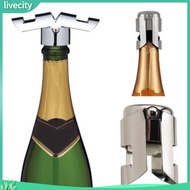 {livecity} Vacuum Sealed Sparkling Champagne Wine Bottle Saver Stopper Cap Sealer Tool