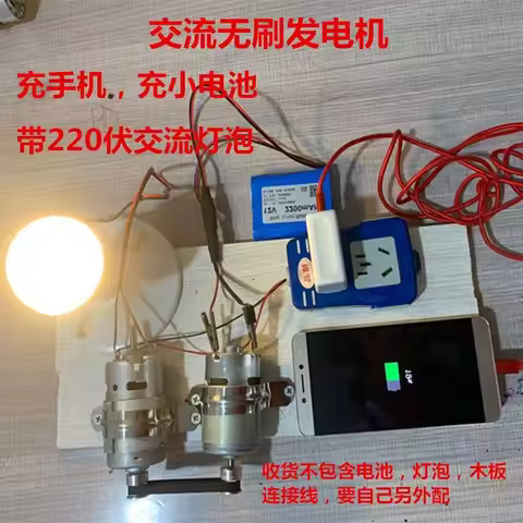 220V Double Bearing Silent Brushless Generator Scientific Experimental Equipment Dechang Alternator 