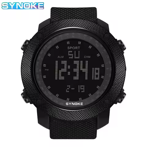 SYNOKE Digital Watch Waterproof Shock Resist Large Screen Outdoor Sports Running Swimming Outdoor Sp