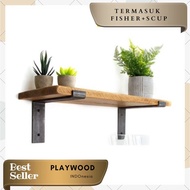 PlayWood - Minimalist, cheap, strong, sturdy hand-up storage wall shelf