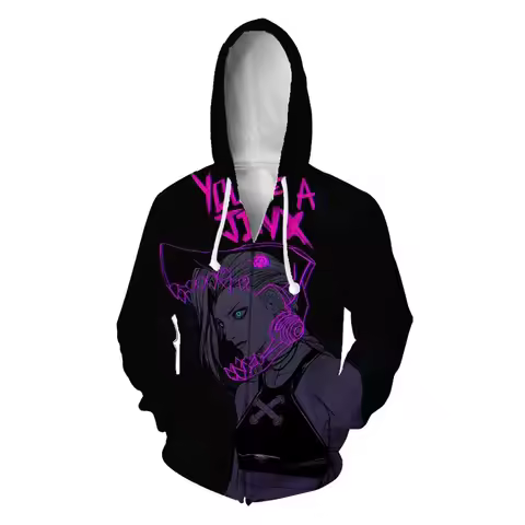 Anime Arcane League of Legends 3D Printed Hoodies Cosplay Costume Mens Hip Hop Hooded Sportswear Lol