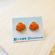 小彤畫集 - 鯛魚燒妹妹(原味橙黃色) - 耳環耳夾