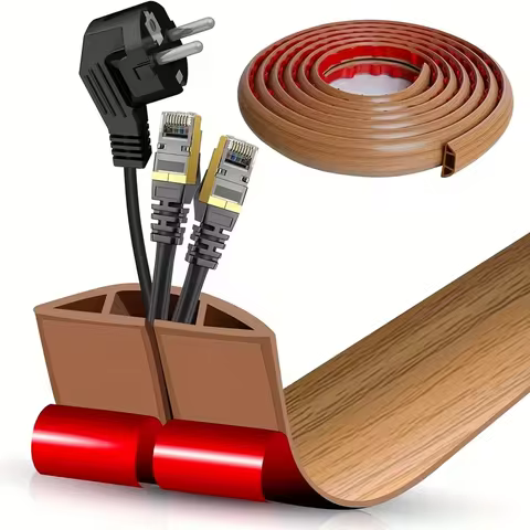 1PC 1m/39.37in Wire Slot Wire Organizer Cable Cover Extension Wiring Duct Protector Cord Protector F