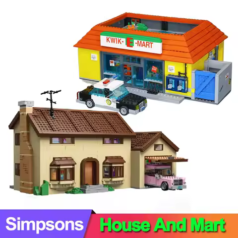 2523pcs MOC Popular City The Virginia Simpsons House 71006 71016Building Blocks Education For Kids C