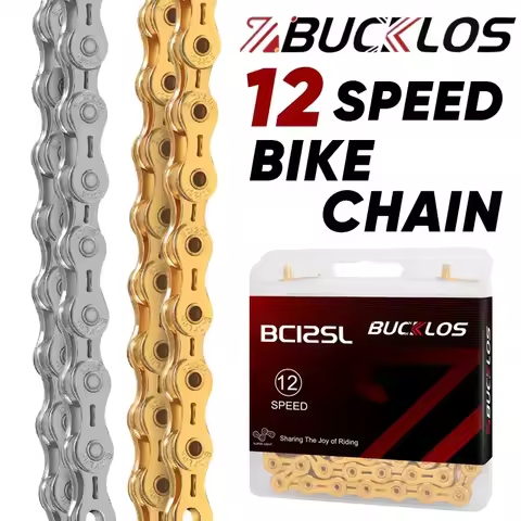 BUCKLOS 12 Speed Bicycle Chain 126 Links Stainless MTB Chain 12S Universal Road Mountain Bike Chain