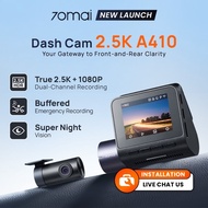 BS 70mai A410 Dash Cam |  2.5K+1080P Dual Dash Camera with HDR | Night Vision