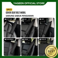 YAQEEN - 2pcs Premium Car Safety Belt Seat Cover Leather Belt BR396