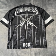 Alive Angel Jersey Oversize Heavy Metal / Boxy Jersey V Neck Collar / Jersey Number 666 Vintage