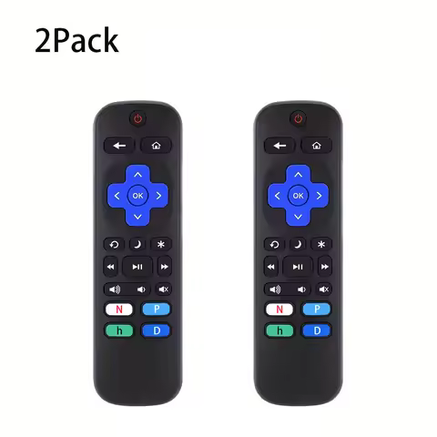 2pcs remote controls compatible with TCL Roku/Hisense Roku/Onn Roku/Philips Roku smart TV (not appli