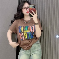 Áo Thun Thái Nữ [Mã A88] 2 Form 40~72kg Chữ Nổi Điểm Nhấn Cotton Mềm Mịn Mát [BRAND]