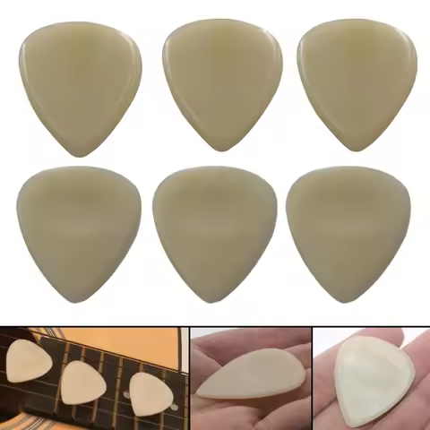 30x33mm Electric Guitar Picks Ox Bone Guitar Finger Picks Guitar Plectrums Natural Guitar Ukulele Pi