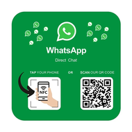 【Penka shop】 Google Review QR Code Sign Social Media Connected Plate One Tap Contactless NFC QR Code