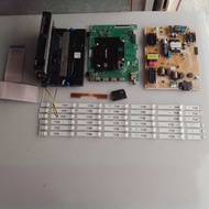 SAMSUNG UA50AU7000K 50" TV MAIN BOARD, POWER SUPPLY, POWER BUTTON, STRIP, RIBBON CARD, BACKLIGHT AND