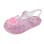 5慧Fashion Summer Girl Jelly Sandals Children Leisure Love Princess Sandals Single Shoes Beach Shoes