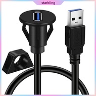 Star 3 28ft USB 3 0 Male to Female Dashboard Flush Mount Data Cable Extension Cord Wire Enhances Con
