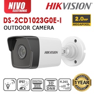 Hikvision 2MP DS-2CD1023G0E-I IR Network Bullet Camera POE H.265 1080P IR30m IP67 IP Camera Night Vi