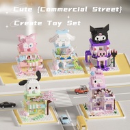Cute Sanrio House Micro Building Blocks Set - DIY Hello Kitty Building Toys, Creative Mini House Mod