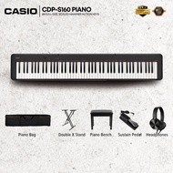 Casio CDP-S160BK 88-key Digital Piano with Edifier W600BT Headphone (CDPS160 / CPS S160 / CDP-S160 B