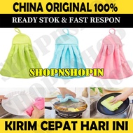 HIJAU Microfiber Hand Towel Hanging Hand Towel/ Hanging Napkin/ Green Hanging Kitchen Towel/ Pinkbir