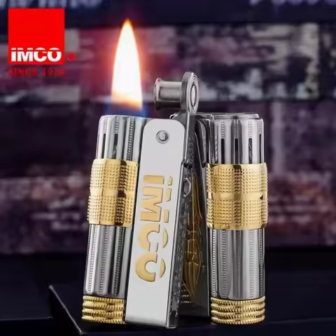 2024 IMCO 6700 Vintage Stainless Steel Metal Lighter Austrian Gasoline Grinding Wheel Lighter Kerose