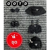 ชุดเสื้อผ้า Ootd สำหรับตุ๊กตา Labubu ขนาด 17 ซม. พร้อมจี้รูปหัวใจสีมาการอง เสื้อผ้าเคลือบเงา ชุดเปลี