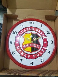 Jam dinding MABES POLRI | Jam dinding logo | Jam MABES POLRI | Jam dinding army