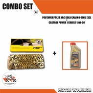 COMBO SET A / B PROTAPER CHAIN PT428 + CASTROL POWER 1 CRUISE 15W50 / PROTAPER CHAIN PT428 + HLY ENG