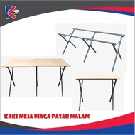Thick Night Market Foldable Table Rack Market Folding Table Stand Plywood Kaki Meja Lipat Pasar Mala