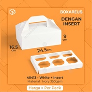 Cup Cake Box, Cake Box, Mini Cake, Gable Packaging Hampers | 40413 WITH INSERT (10pc)