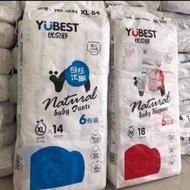 YUBEST Natural diapers pants/stickers - size S132/M108/L96/XL84/XXL72