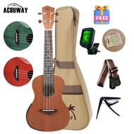 Acouway Ukulele ukelele 21" 24" 26" electric Concert/soprano/tenor ukulele sapele wood Small Guitar