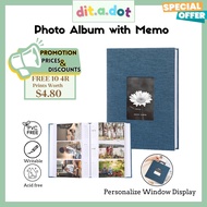 [SG] DitaDot Fine Linen Photo Album 4R 200/300 Insert Type Photobook 6 Inch Photo