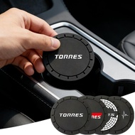 1pcs Heat Resistant Universal Car Cup Coaster Interior Accessories For Ssangyong Torres EVX SUV 2022