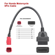 Scan Motorcycle OBD Motorcycle Cables for Honda 6 Pin to OBD2 16 Pin Diagnostic Cables