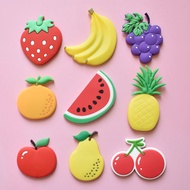 1 Set Cute Cartoon Fridge Magnets Fruit Decoration PVC Gift Children Early Learning 3D Magnets Toys 