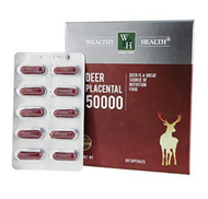 Wealthy Health Deer Placenta 50000mg 60 Capsules