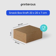 Snack Box Kraft / Kardus Kue / Kardus Snack Coklat - 20 x 20 x 7.5 cm