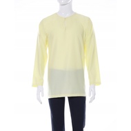 Kurta Teluk Belanga Iman 1 Button (Yellow, Lavender) JAKEL Adult Men Long Sleeve