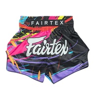 กางเกงมวยรุ่น BS1934 Fairtex Muay Thai Shorts - World Music (Black)