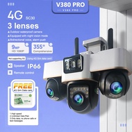 V380 Pro SC30 Outdoor 4G CCTV Camera Connect To Cellphone Waterproof Wifi Three lens Night Vision Al