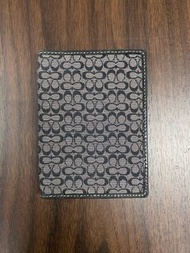 舊網店大清貨！正版 全新 美國 COACH 黑色 護照套 證件套 女士 禮物 旅行