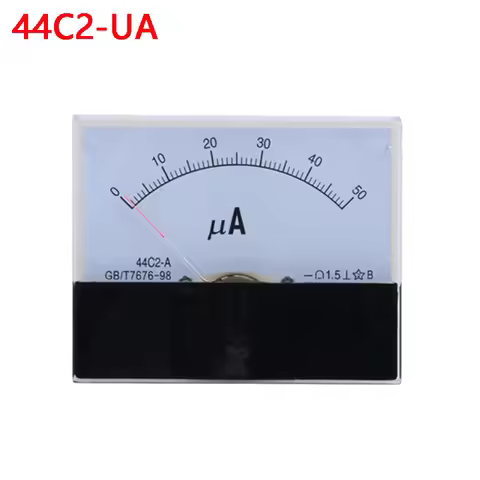 44C2-A DC 0-50uA 100uA 500uA Pointer type DC micro-ampere meter Class 1.5 Analog Amperemeter Panel M