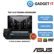 ASUS TUF FA506N-CRHN039W GAMING LAPTOP (RYZEN 7 7435HS,16GB,512GB SSD,15"6 FHD 144Hz,RTX3050 4GB,WIN