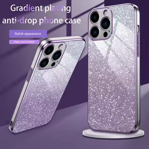 Gradient Glitter Plating Clear Phone Case For Infinix Note 30 Vip 12 Pro Hot 9 10 11 40 20 Play 30i 