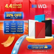 WD My PassportTM Portable External HDD Storage (1TB / 2TB / 4TB / 5TB / 6TB)