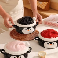 Cute Penguin Noodle Bowl 500ml Cute Penguin Ceramic Bowl/