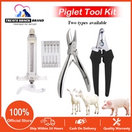 4 IN 1 Piglet Kit 10ml Fiber glass syringe with needle Piglet teeth cutter Veterinary syringe injection for pig set